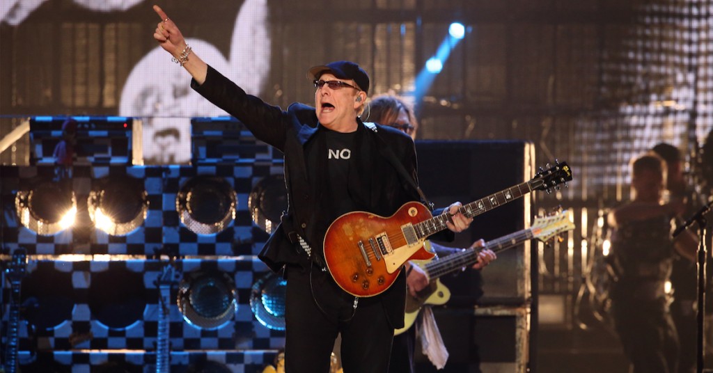 NEW YORK, NEW YORK - APRIL 08: Rick Nielsen of Cheap Trick performs onstage at the 31st Annual Rock And Roll Hall Of Fame Induction Ceremony at Barclays Center of Brooklyn on April 8, 2016 in New York City. (Photo by Kevin Kane/WireImage for Rock and Roll Hall of Fame)