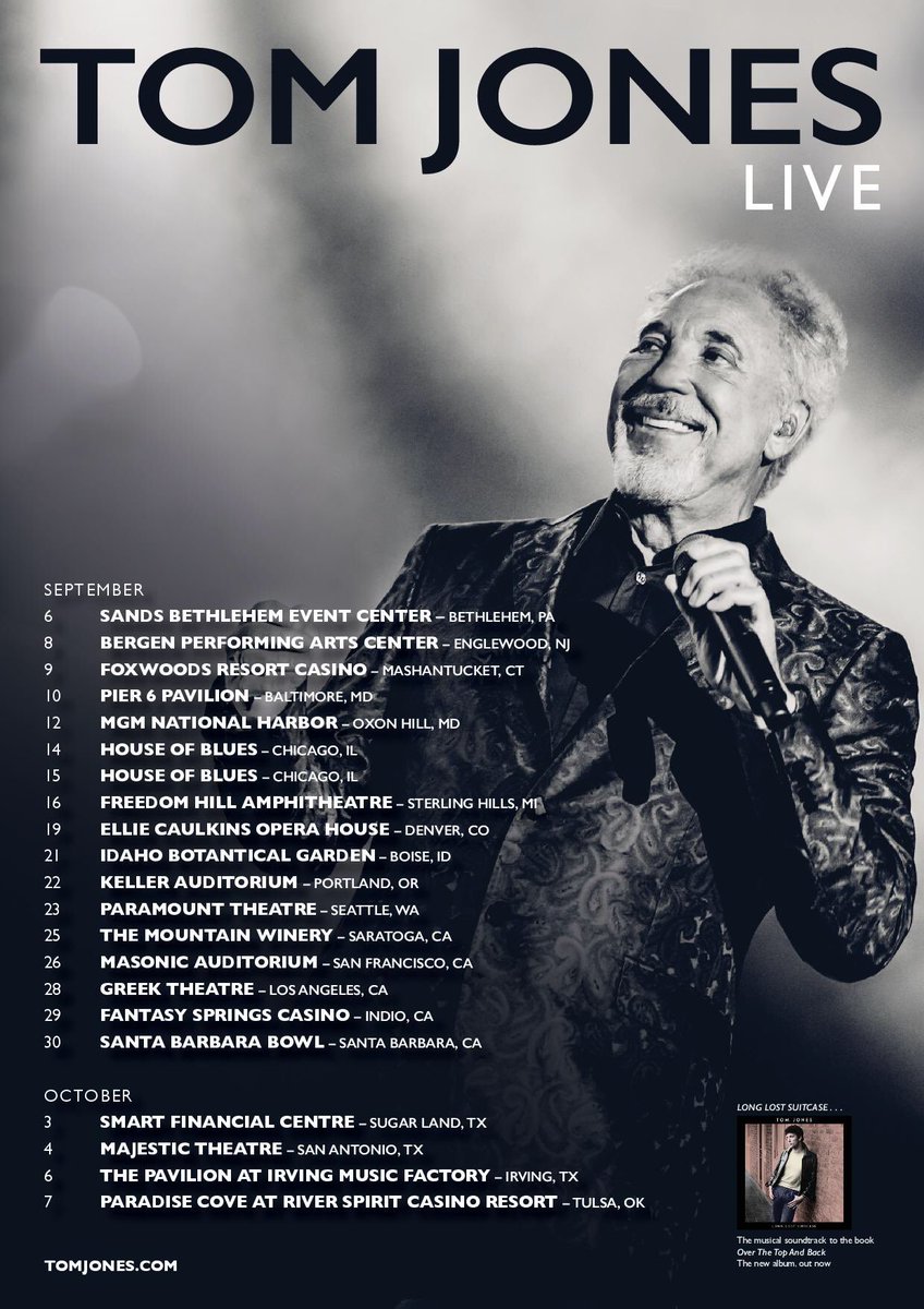 Tom Jones Announces U.S. Fall Tour Dates Best Classic Bands