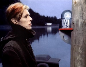 Bowie in "The Man Who Fell to Earth" movie.