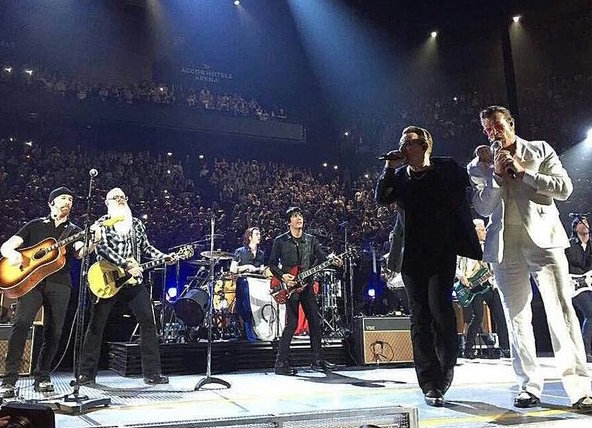 Eagles Of Death Metal share the Paris stage with U2