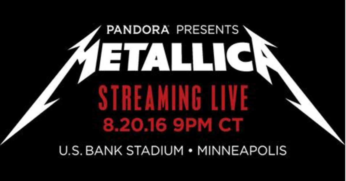 Metallica To Live Stream Stadium Show on Pandora Best Classic Bands