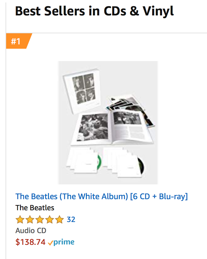 The Beatles' 'White Album' 50th Reissue is #1-Seller