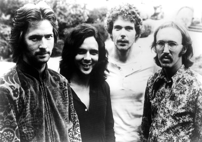 Radle on right with Dominos (l-r) Clapton, Bobby Whitlock & Jim Gordon.
