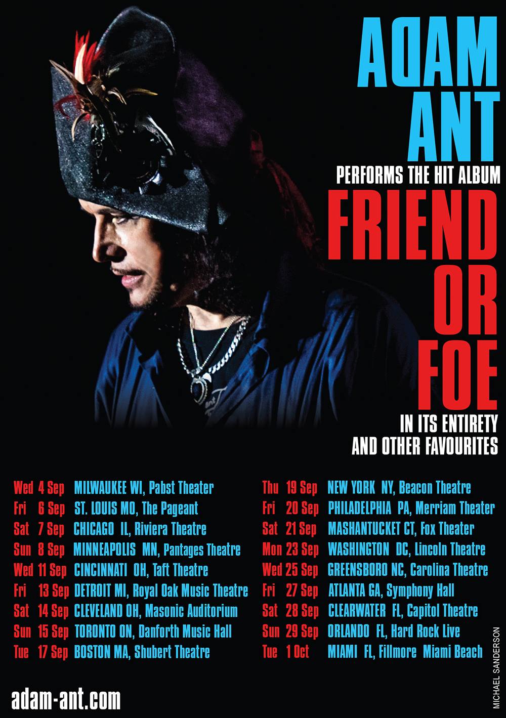 adam ant friend or foe tour