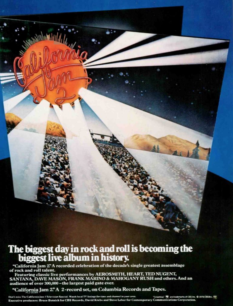 March 18, 1978 California Jam 2 Rocks LA Best Classic Bands