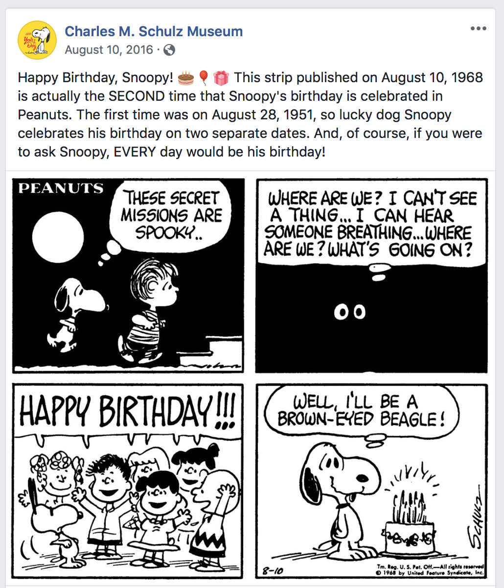 August 10: Happy Birthday Snoopy! | Best Classic Bands