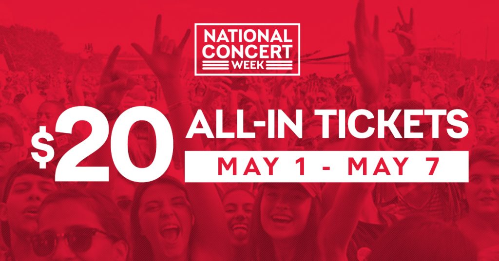 Live Nation selling $20 concert tickets