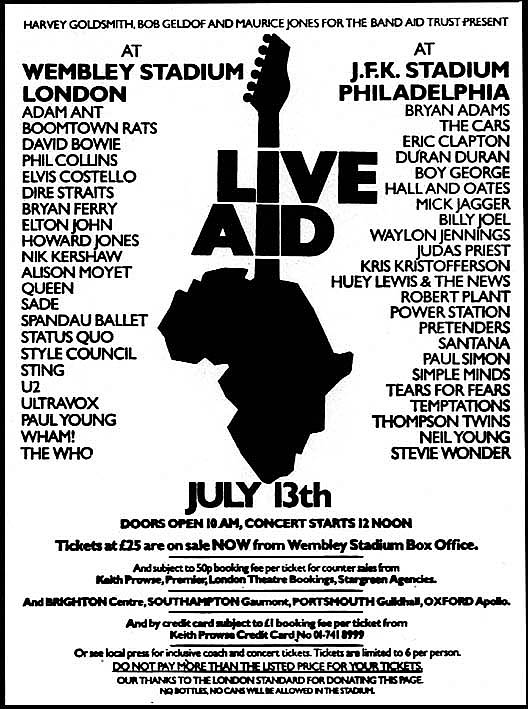 Poster Freddie Mercury - Live Aid