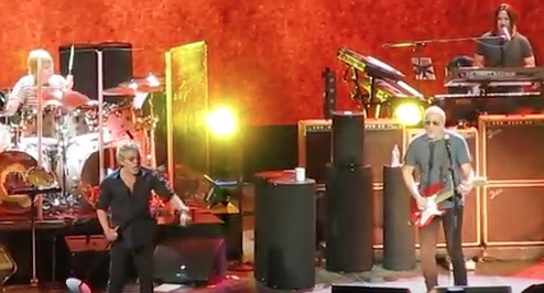 Roger Daltrey and Pete Townshend, Detroit 2-27-16 (screen cap via YouTube)
