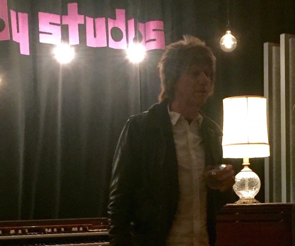 Jeff Beck talking about his still-untitled album, at Electric Lady Studios, April 7, 2016 (Photo: Greg Brodsky