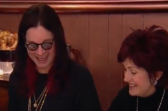 Ozzy and Sharon Osbourne, in a scene from The Osbournes