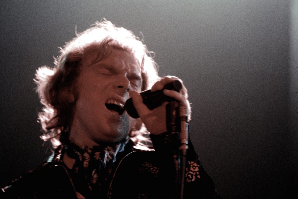 Van Morrison records 'It's Too Late to Stop Now' live at the Santa Monica Civic (CA) Auditorium on May 19, 1973. (Photo by Ed Caraeff/Getty Images)
