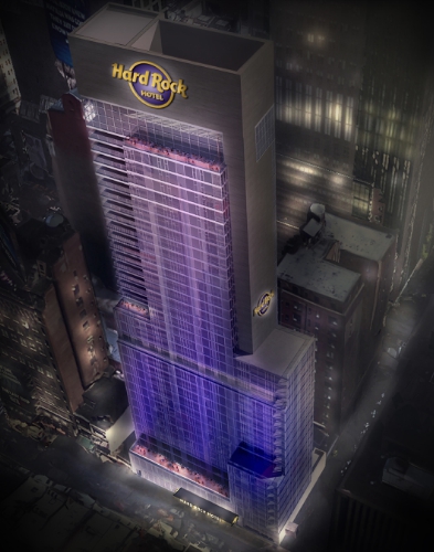 Official First Image of Hard Rock Hotel New York (Rendering via Hard Rock International)