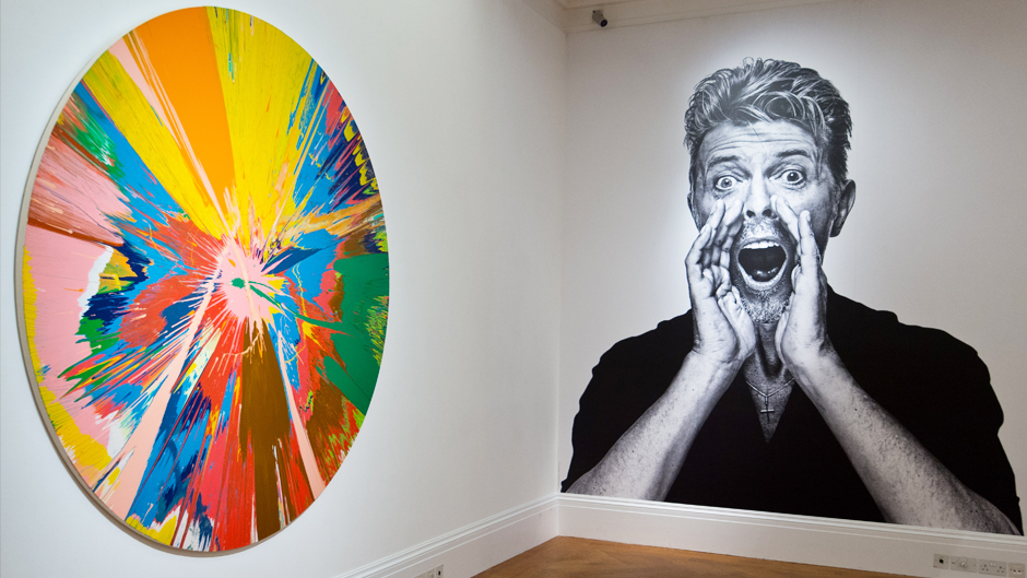 A painting by artist Damien Hirst, part of Bowie's private collection to be auctioned by Sotheby's