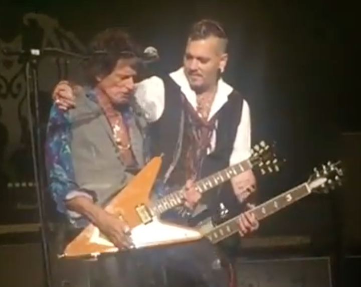 Joe Perry with Johnny Depp, July 22, 2016 at Weill Hall, Rohnert Park, CA