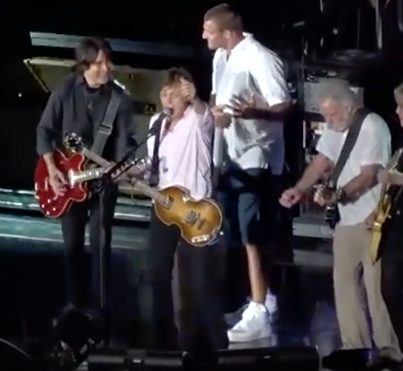 Paul McCartney isn't short. He just looks that way compared to Gronk!
