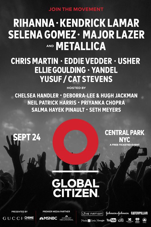 Global Citizen Concert Lineup