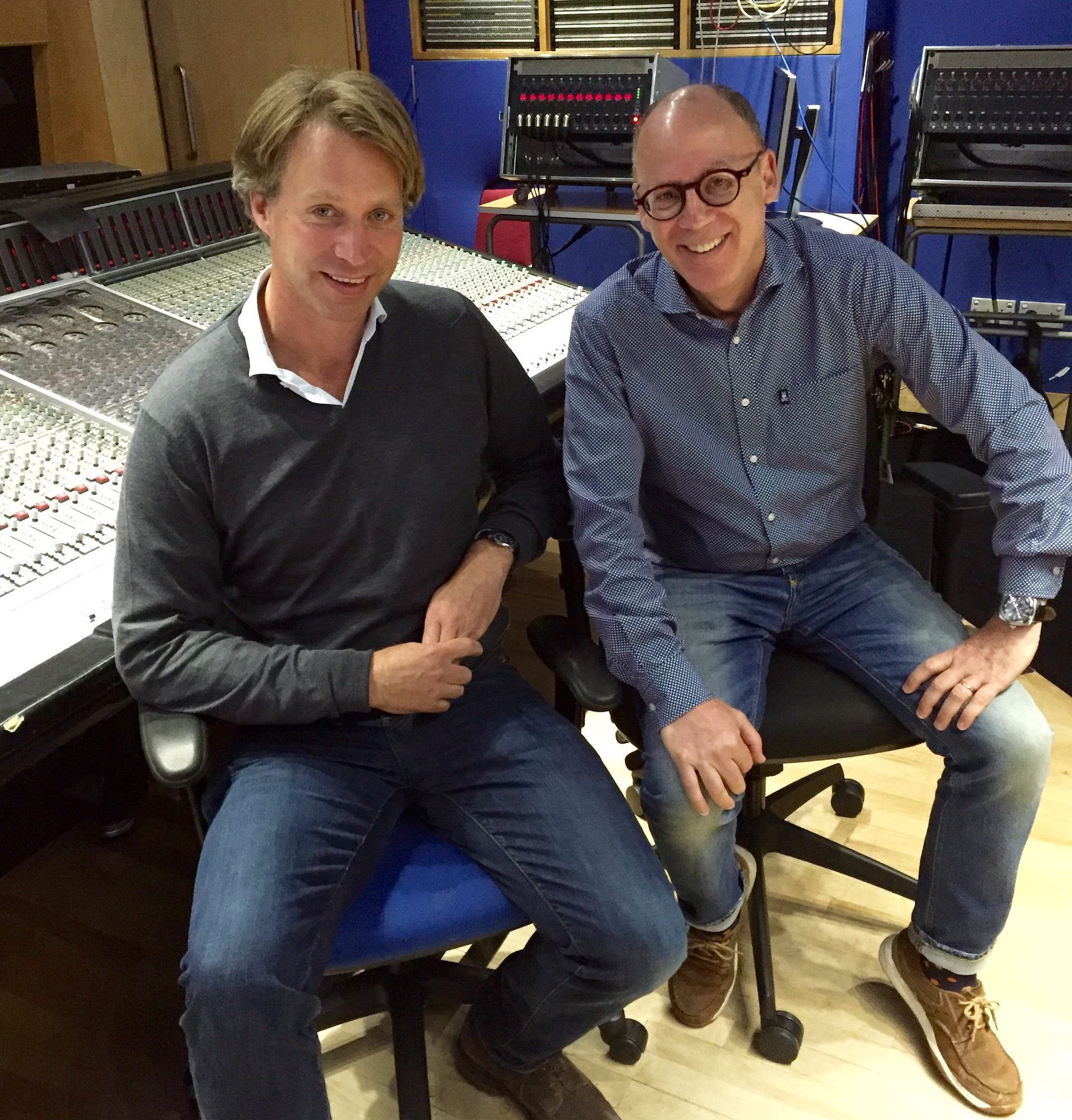 Martin with Best Classic Bands' Founder Greg Brodsky at Abbey Road Studios, October 2016 (From the collection of Greg Brodsky)