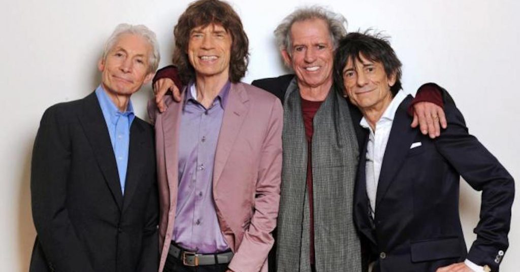 The Stones today (left to right): Charlie Watts, Mick Jagger, Keith Richards, Ronnie Wood