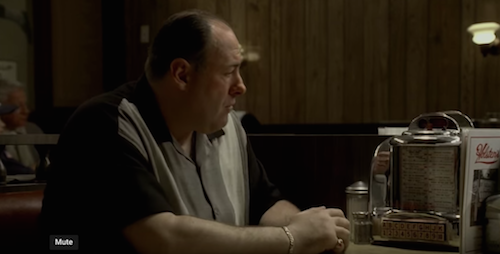 Tony Soprano (James Gandolfini) studies the jukebox