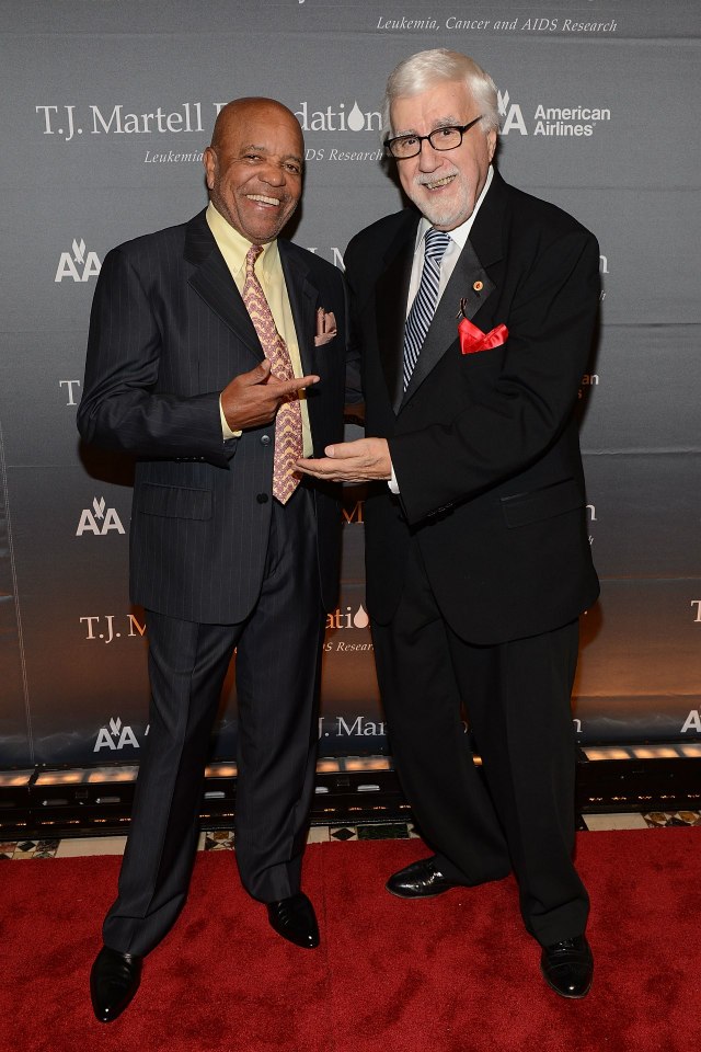 Berry Gordy with Tony Martell at a 2012 event (Photo via the TJ Martell Foundation Facebook page)