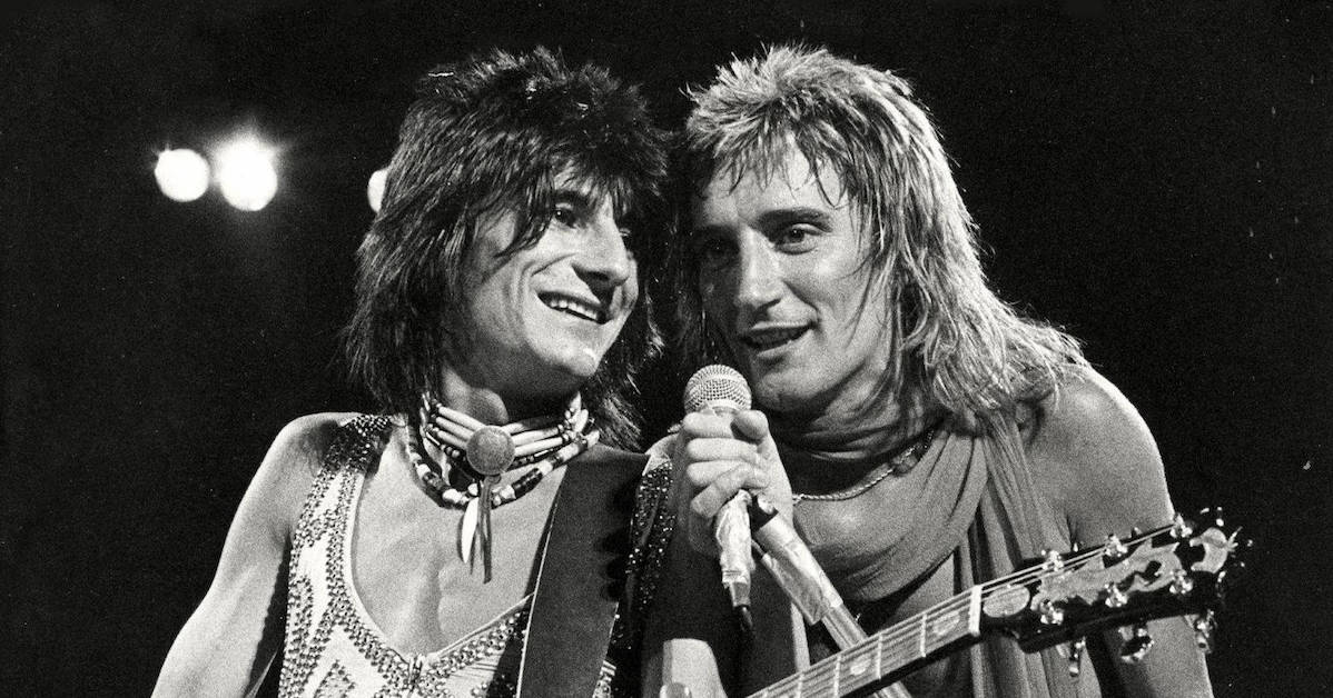 Rod Stewart and Elton John. Pop superstars Rod Stewart