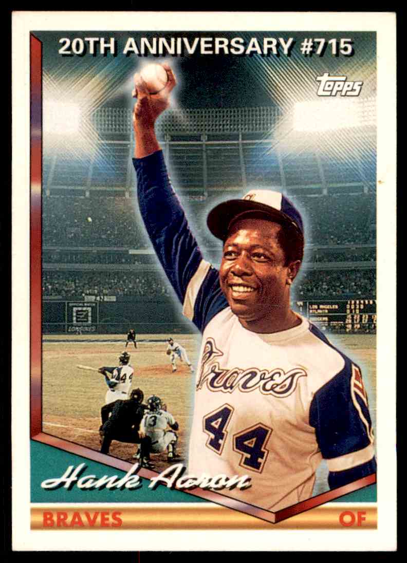 Atlanta Braves - At 9:07 p.m. on April 8, 1974 Hank Aaron hit career home  run number 715, breaking Babe Ruth's all-time record.