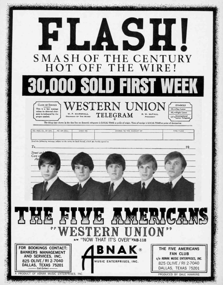 The Five Americans’ Catchy Hit, ‘Western Union’: Dit-Da-Dit-Da-Dit ...