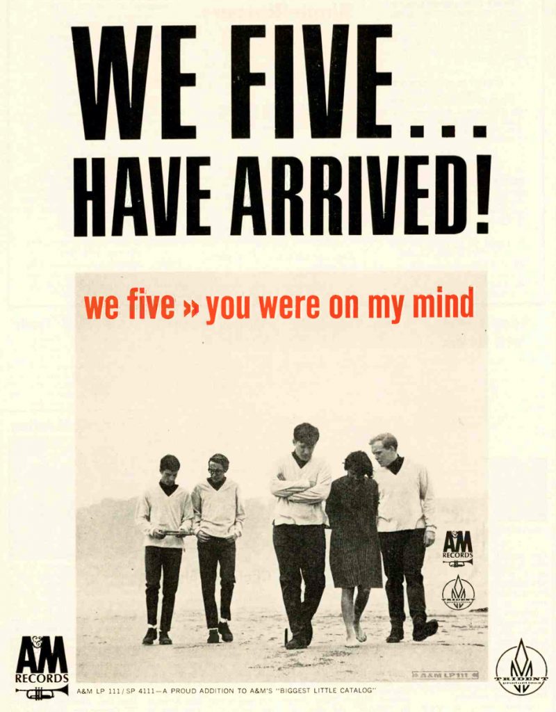 Mar 29 2021 Jerry Burgan Co Founder Of We Five ‘you Were On My Mind Dies Best Classic Bands 4386