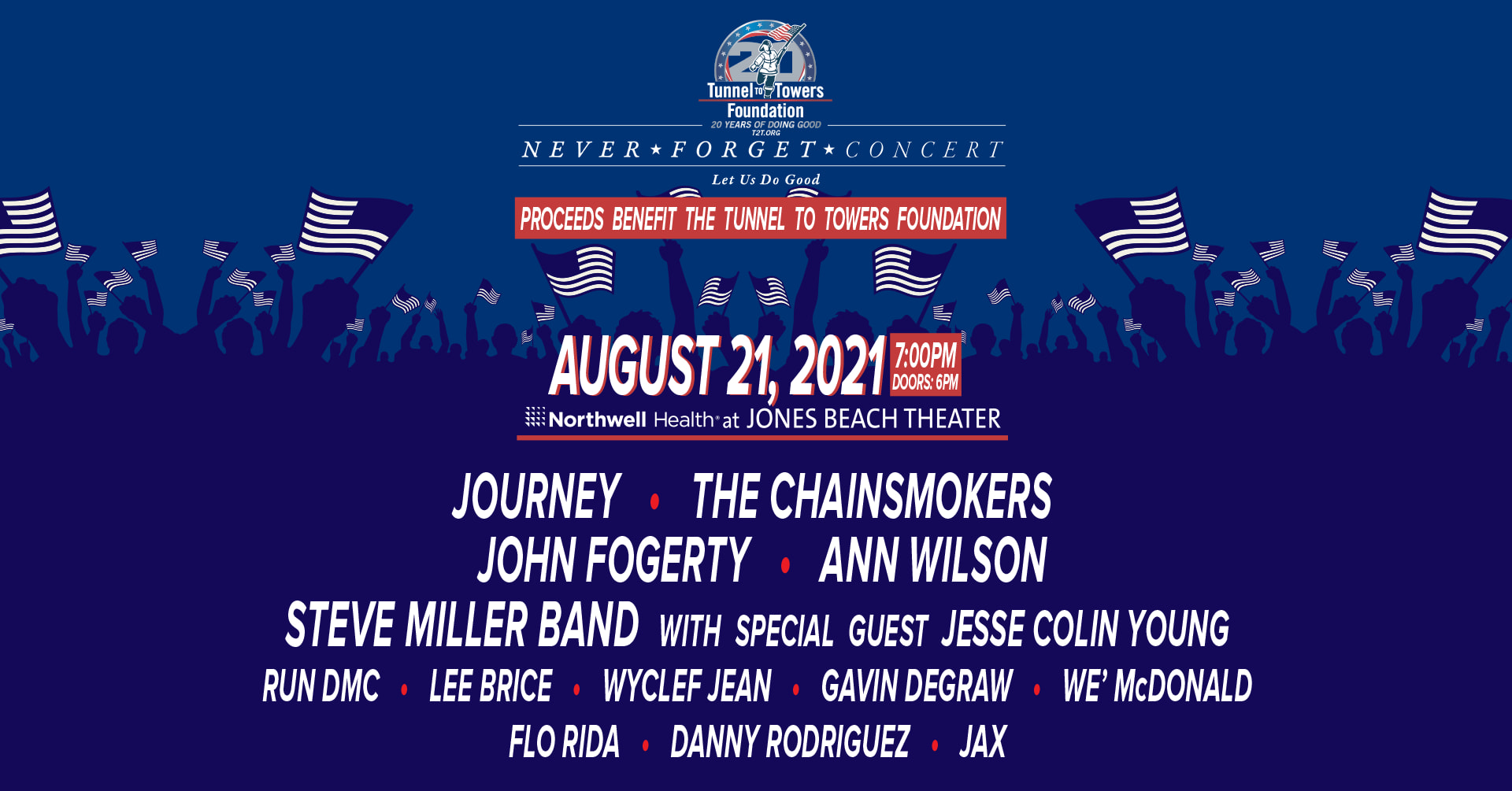 ‘Never Concert’ For 9/11 20th Anniversary Fogerty, Journey