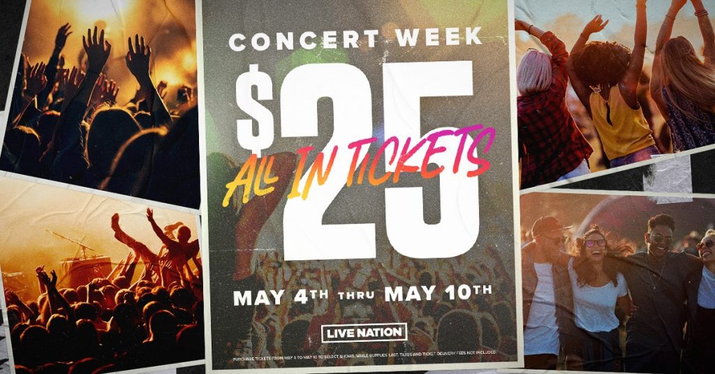 Live Nation Offering 25 Concert Tickets Best Classic Bands