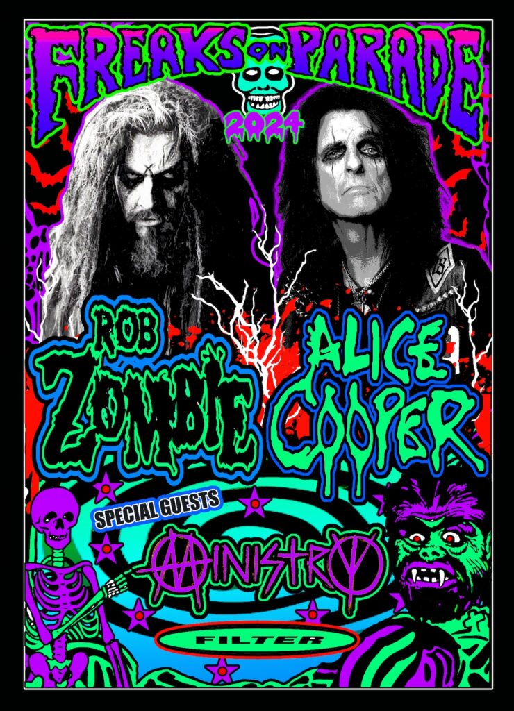 Rob Zombie Alice Cooper Freaks On Parade 2024 Tour 740x1024 