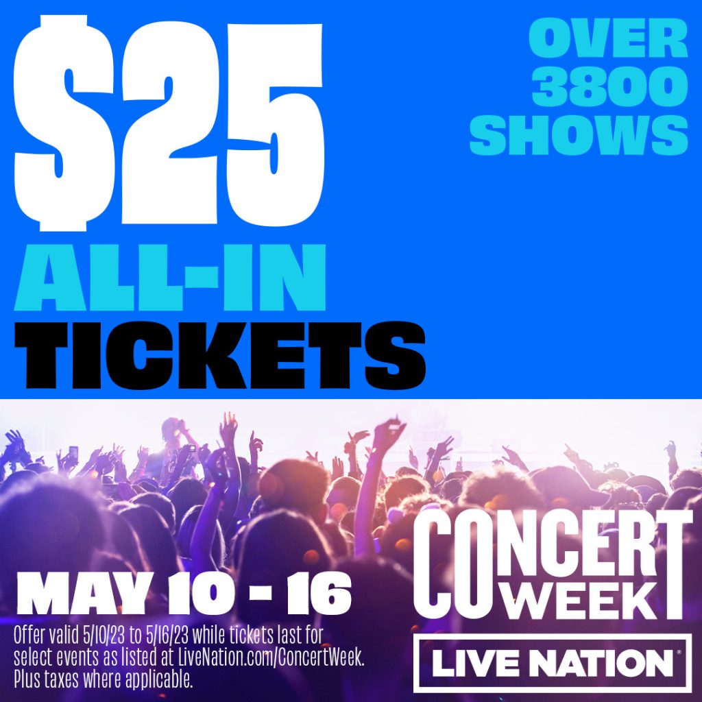 Live Nation Offering 25 Concert Tickets Best Classic Bands