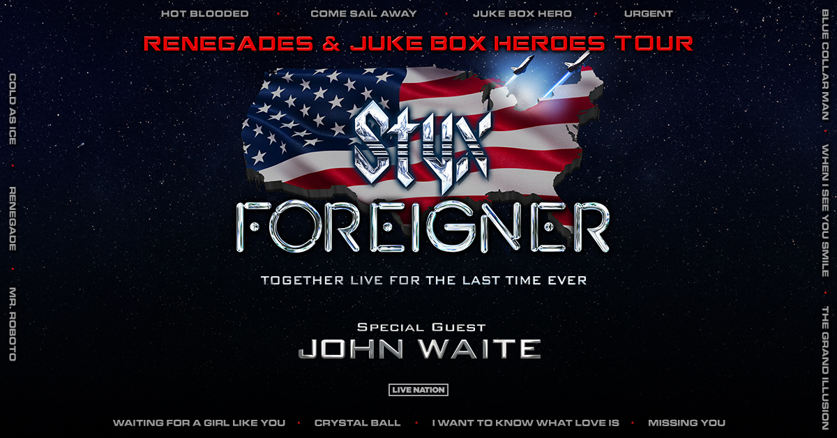 Styx and Foreigner Set 2024 Tour, ‘Renegades & Juke Box Heroes’ Best
